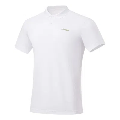 Li-ning Logo Training Polo Shirt 'white'