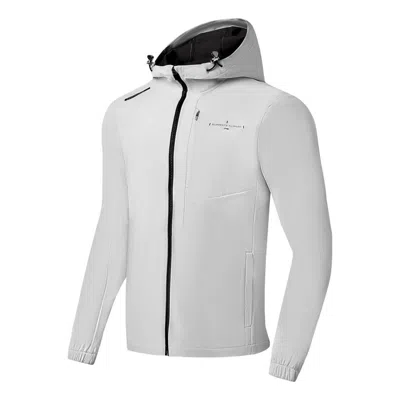 Li-ning Logo Training Windbreaker 'light Grey' In Gray