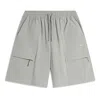 Li-ning Logo Waterproof Loose Fit Shorts 'grey' In Gray