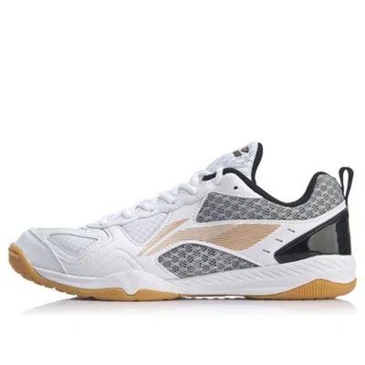 Li-ning Ma Long Signature Table Tennis Shoes 'white Black' In Multi