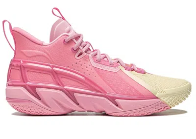 Pre-owned Li-ning Men's Lining Badfive 4 Sneakers In Pink/beige In Multi