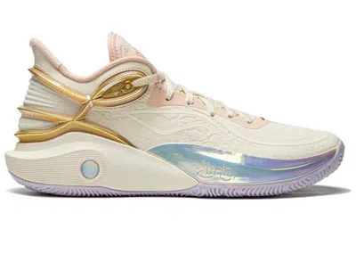 Pre-owned Li-ning Men's Lining Cj Mccollum Cj3 Wedding Sneakers In Off White/pink/gold