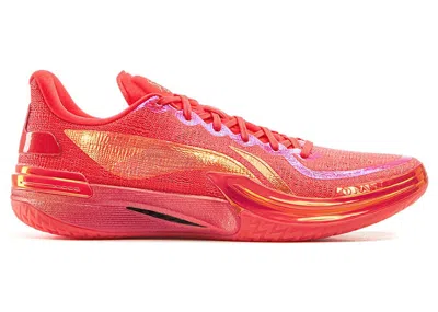 Pre-owned Li-ning Men's Lining Gamma 1 Sprite Cny Sneakers In Red/metallic Gold