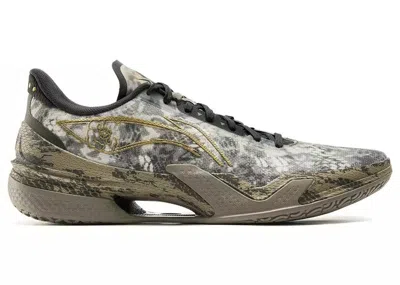 Pre-owned Li-ning Men's Lining Liren 5 Low Year Of Snake Sneakers In Camo/beige/green