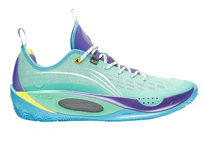 Pre-owned Li-ning Men's Lining Wade 808 2 Cold Blood Sneakers In Turquoise/purple/yellow