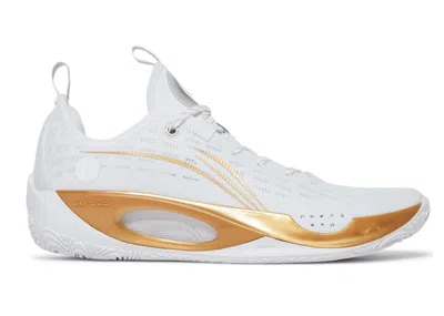 Pre-owned Li-ning Men's Lining Wade 808 2 Dynasty Sneakers In White/metallic Gold