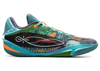 Pre-owned Li-ning Men's Lining Wade 808 5 Ultra Lizard Sneakers In Blue/orange In Multi