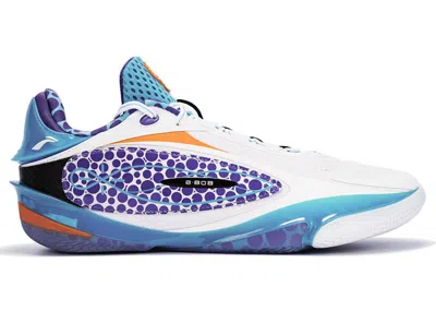 Pre-owned Li-ning Men's Lining Wade 808 5 Ultra Stingray Sneakers In White/aqua/purple