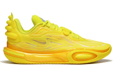 Pre-owned Li-ning Men's Lining Wade All City 11 V2 Chemical Reaction Sneakers In Yellow
