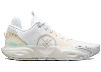 Pre-owned Li-ning Men's Lining Wade All City 12 Aurora Sneakers In White/yellow/blue
