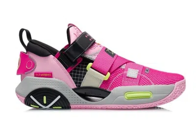 Pre-owned Li-ning Men's Lining Wade All City 9 V2 Sneakers In Pink/black/volt In Multi