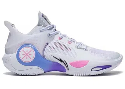 Pre-owned Li-ning Men's Lining Wade Fission 8 Wing Vein Sneakers In White/blue/purple