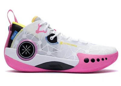 Pre-owned Li-ning Men's Lining Wade Shadow 3 On Court Sneakers In White/pink In Multi
