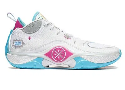 Pre-owned Li-ning Men's Lining Wade Shadow 5 Buzzer Beater Sneakers In White/blue/pink In Multi