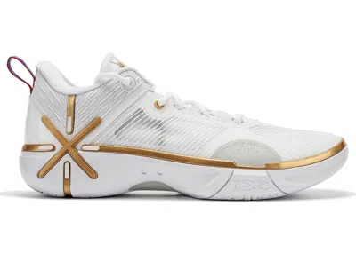 Pre-owned Li-ning Men's Lining Wade Shadow 6 V2 Road To Finals Sneakers In White/gold