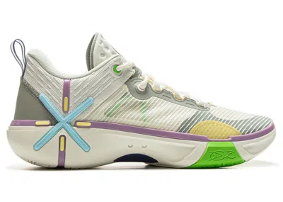 Pre-owned Li-ning Men's Lining Wade Shadow 6 V2 Summer Flowers Sneakers In White/lavender/grey
