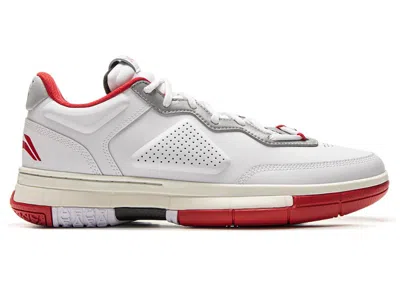Pre-owned Li-ning Men's Lining Way Of Wade 1 Low Overtown Sneakers In White/red/grey