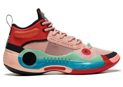 Pre-owned Li-ning Men's Lining Way Of Wade 10 Art Sneakers In Ice In Orange/blue/ice Blue