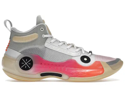Pre-owned Li-ning Men's Lining Way Of Wade 10 Blossom Sneakers In White/cream/orange In Multi
