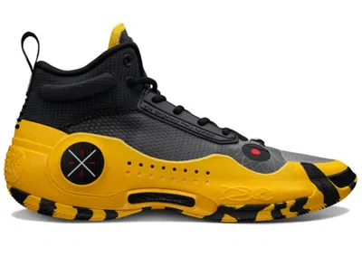 Pre-owned Li-ning Men's Lining Way Of Wade 10 Caution Sneakers In Black/yellow