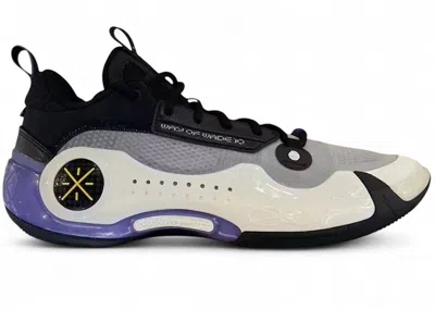 Pre-owned Li-ning Men's Lining Way Of Wade 10 Low Crab Shell Sneakers In Black/white/purple In Multi