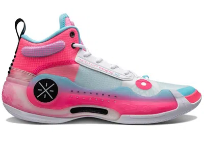 Pre-owned Li-ning Men's Lining Way Of Wade 10 South Beach Sneakers In Pink/white/blue In Multi