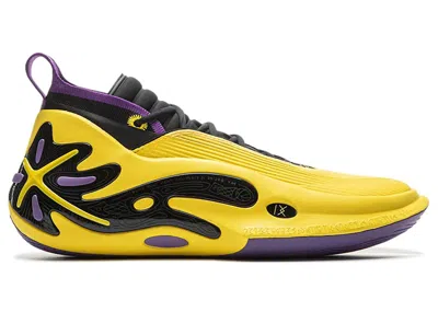 Pre-owned Li-ning Men's Lining Way Of Wade 11 Dynasty Sneakers In Gold/black/purple