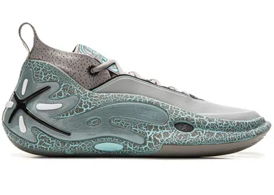 Pre-owned Li-ning Men's Lining Way Of Wade 11 Statue Sneakers In Grey/green In Multi