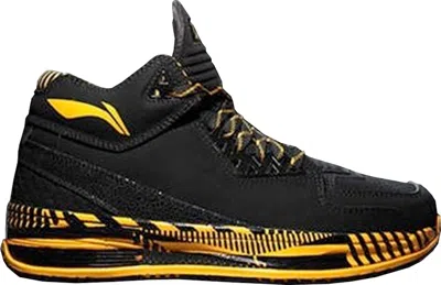 Pre-owned Li-ning Men's Lining Way Of Wade 2 Caution Sneakers In Black/yellow