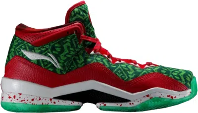Pre-owned Li-ning Men's Lining Way Of Wade 3 Christmas Sneakers In Green/red/white In Multi