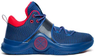 Pre-owned Li-ning Men's Lining Way Of Wade 6 Veteran's Day Sneakers In Cobalt Blue/red In Multi