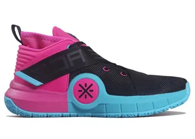 Pre-owned Li-ning Men's Lining Way Of Wade 7 South Beach Sneakers In Dolphin Blue/fluorescent Fresh Pink/black