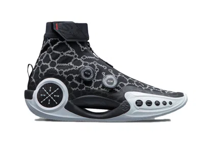 Pre-owned Li-ning Men's Lining Way Of Wade 9 Sneakers In White/black/grey In Multi