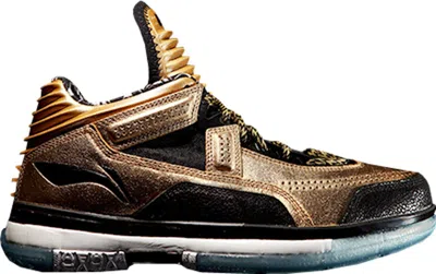 Pre-owned Li-ning Men's Lining Way Of Wade Encore 1.5 Rush Sneakers In Gold/black
