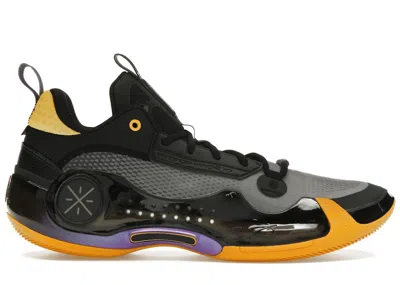 Pre-owned Li-ning Men's Lining Way Of Wade Low 10 Lakers Away Sneakers In Black/yellow/purple In Multi