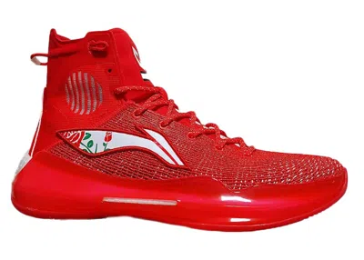 Pre-owned Li-ning Men's Lining Yushuai 13 Rose City Sneakers In Red/white In Multi