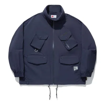 Li-ning Multi Pockets Waterproof Jacket 'navy' In Blue