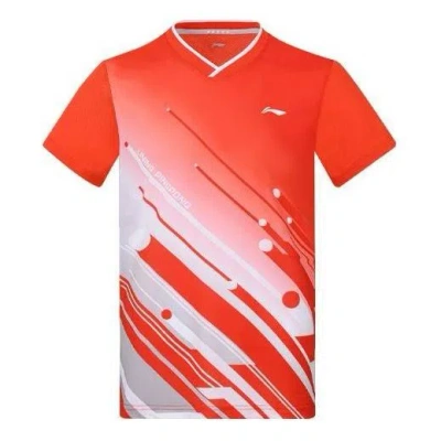 Li-ning National Team Table Tennis Jersey T-shirt 'red White'