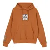 Li-ning Paris Fashion Week Pattern Embroidered Hoodie 'brown' In Orange