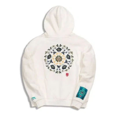 Li-ning Paris Fashion Week Pattern Embroidered Pullover Hoodie 'white'