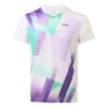 Li-ning Quick Dry 2022 Spring Badminton Tee 'white Purple' In Multi