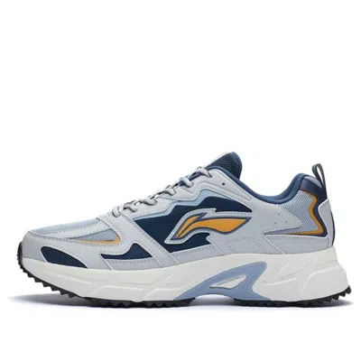 Li-ning Retro Running Shoes 'grey Blue' In White
