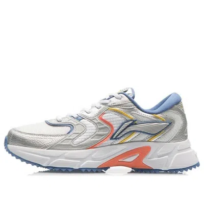 Li-ning Retro Running Shoes 'grey White Blue' In Multi