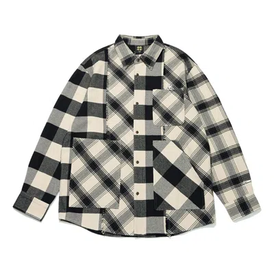 Li-ning Rijindoujin Leisure Plaid Shirt 'grey' In Gray