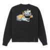 Li-ning Skateboard Series Back Cartoon Printing Loose Round Neck Pullover 'black'