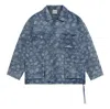 Li-ning Skateboard Series Full Print Washed Denim Jacket 'light Blue White'