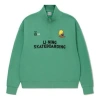 Li-ning Skateboard Series Half Zipper Loose Pullover 'green'