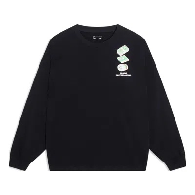 Li-ning Skateboarding Graphic Long Sleeve T-shirt 'black'