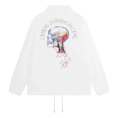 Li-ning Skateboarding Graphic Loose Fit Coach Jacket 'white'