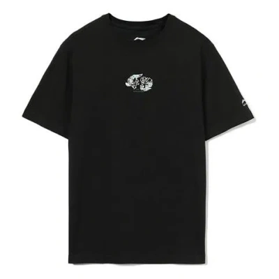 Li-ning Small Graphic T-shirt 'black' In Multi